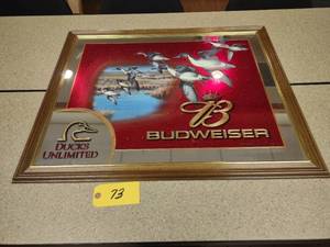 lot 73 image: Budweiser Ducks Unlimited Mirror, 3...