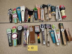 lot 91 image: Approx. (30) Assorted Tap Handles...