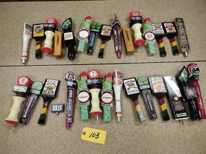lot 103 image: Approx. (30) Assorted Tap Handles...