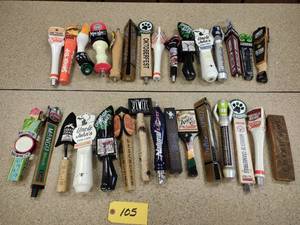 lot 105 image: Approx. (30) Assorted Tap Handles...