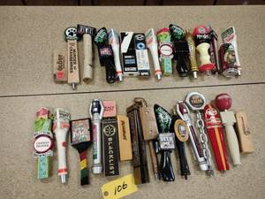 lot 106 image: Approx. (30) Assorted Tap Handles...