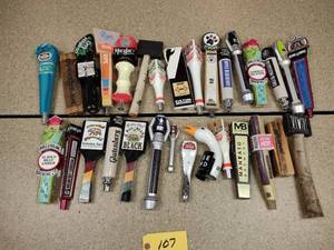 lot 107 image: Approx. (30) Assorted Tap Handles...