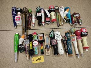 lot 108 image: Approx. (30) Assorted Tap Handles...