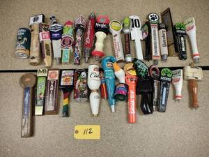 lot 112 image: Approx. (30) Assorted Tap Handles...
