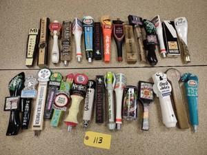 lot 113 image: Approx. (30) Assorted Tap Handles...