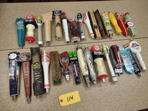 lot 114 image: Approx. (30) Assorted Tap Handles...