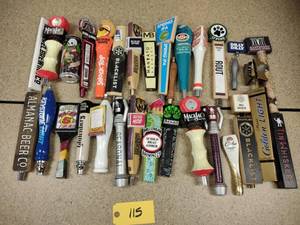 lot 115 image: Approx. (30) Assorted Tap Handles...