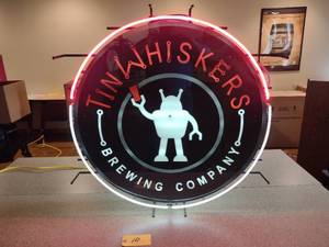 lot 10 image: Tin Whiskers Neon Sign, Works...