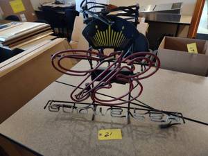 lot 21 image: Budweiser Neon Sign, Needs Repair...