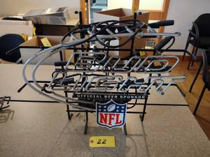 lot 22 image: Bud Light NFL Neon Sign, Needs Repa...