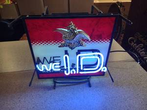 lot 27 image: Bud WE ID Neon Sign, Works...