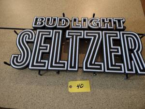 lot 40 image: Bud Light Seltzer LED Light, Needs ...