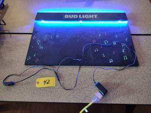 lot 42 image: Bud Light Menu Board, Works...