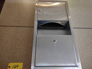 lot 129 image: Stainless Steel Towel Dispenser & W...