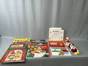 lot 50 image: VTG Walt Disney 8mm Black and White Movie Island of Mystery, VTG Walt Disney Title Cards, VTG Childrens Albums and Club Disney Stuffed Mickey Mouse