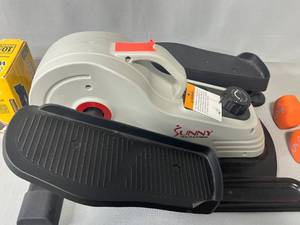 lot 55 image: Sunny Elliptical, Ankle Weights and Free Weights (6lbs)