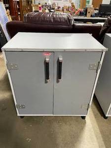 lot 5 image: Coleman Gray 2 Door 2 Shelf Storage Unit