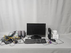 lot 74 image: Lot of Various Computer Equipment Inc VGA Monitor & Google Wi-Fi