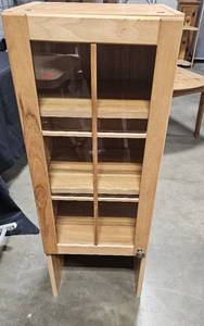 lot 18 image: Three Shelf WoodenParticle Board DeskCabinet Topper