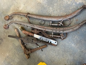 Bucket of vintage tools