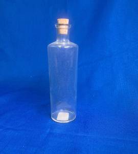 lot 10 image: 25 - Glass Bottle With Cork Stoppers 250ml