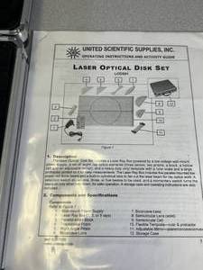 lot 21 image: Brand New Laser Optical Disk Set United Scientific Supplies, Inc