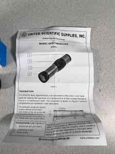 lot 40 image: Basic Spectroscope With Instructions, United Scientific Supplies, INC