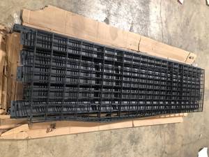 lot 22 image: Husky 5-Tier Industrial Duty Steel Freestanding Garage Storage Shelving Unit in Black (90 in. W x 90 in. H x 24 in. D)  Damaged Customer Returns See Pictures