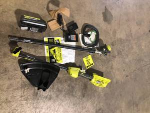 lot 50 image: Ryobi 40V 15 in. Cordless String Trimmer   Customer Returns See Pictures