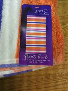 lot 2 image: Loftex Resort 100% Cotton Beach Towel 35 x 70