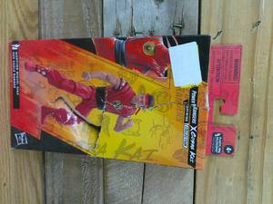 lot 89 image: Hasbro Power Rangers X Cobra Kai Lightning Collection Miguel Diaz Red Eagle Ranger 6 action figure-Distressed Package