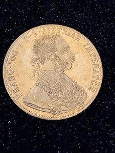 lot 1 image: 1915 Austria 4 Ducat Gold Coin Franz Joseph 14grams
