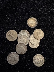 lot 115 image: Mixed Lot of Mercury Dimes