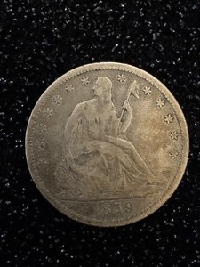 lot 128 image: 1859 Seated Liberty Half Dollar
