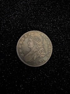 lot 132 image: 1824 Silver Half Bust Dollar