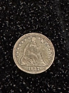 lot 134 image: 1857 Seated Liberty Dime
