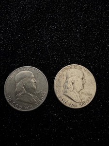lot 149 image: Mixed Lot of 2 Franklin Half Dollar