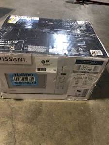 Vissani 1.1 cu. ft. Countertop Microwave Oven in white Customer Returns See Pictures