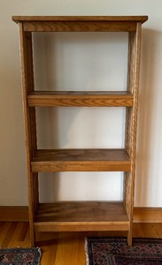 lot 50 image: LL Bean Arts and Crafts Style Bookcase  Mission Style Wood Bookcase