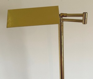 lot 54 image: Adjustable Brass Floor Lamp