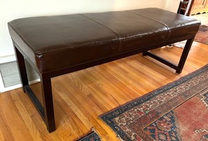 lot 59 image: Decorative Faux Leather Bench