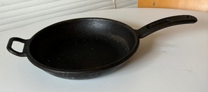 lot 62 image: Three Assorted Cast Iron Skillets