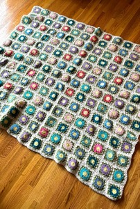 lot 66 image: Vintage Colorful Afghan