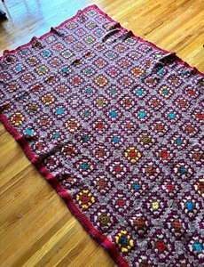 lot 74 image: Vintage Colorful Afghan
