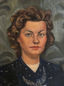 lot 78 image: Original Framed Oil Portrait Painting