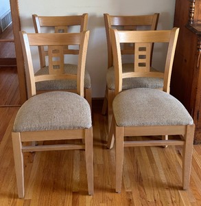 lot 135 image: Set of Four Maple Dining Chairs