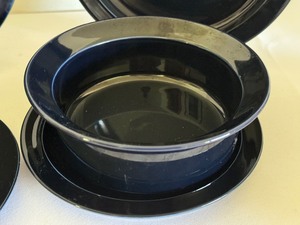 lot 137 image: Dansk Dark Blue Dishes