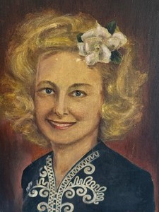 lot 125 image: Vintage Oil on Board Original Portrait Painting