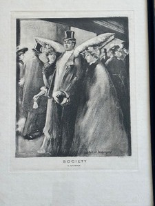 lot 119 image: Vintage Framed Geo. A. Wotherspoon, Society, A Portrait Print