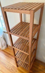 lot 201 image: Ikea 5 Level Wooden Shelf
